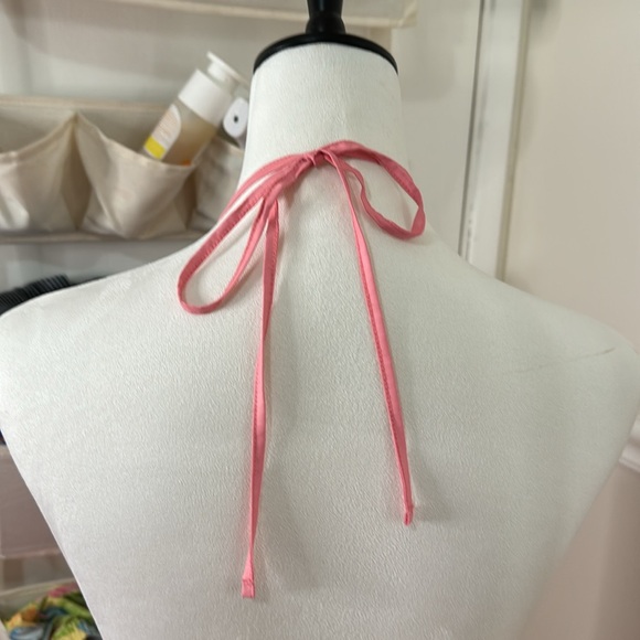 Zara Small  pink silk style dress buttons going down side. - Picture 10 of 10